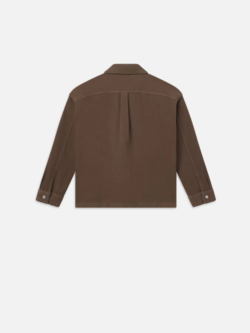 Textured Terry Relaxed Shirt -- Soft Mocha