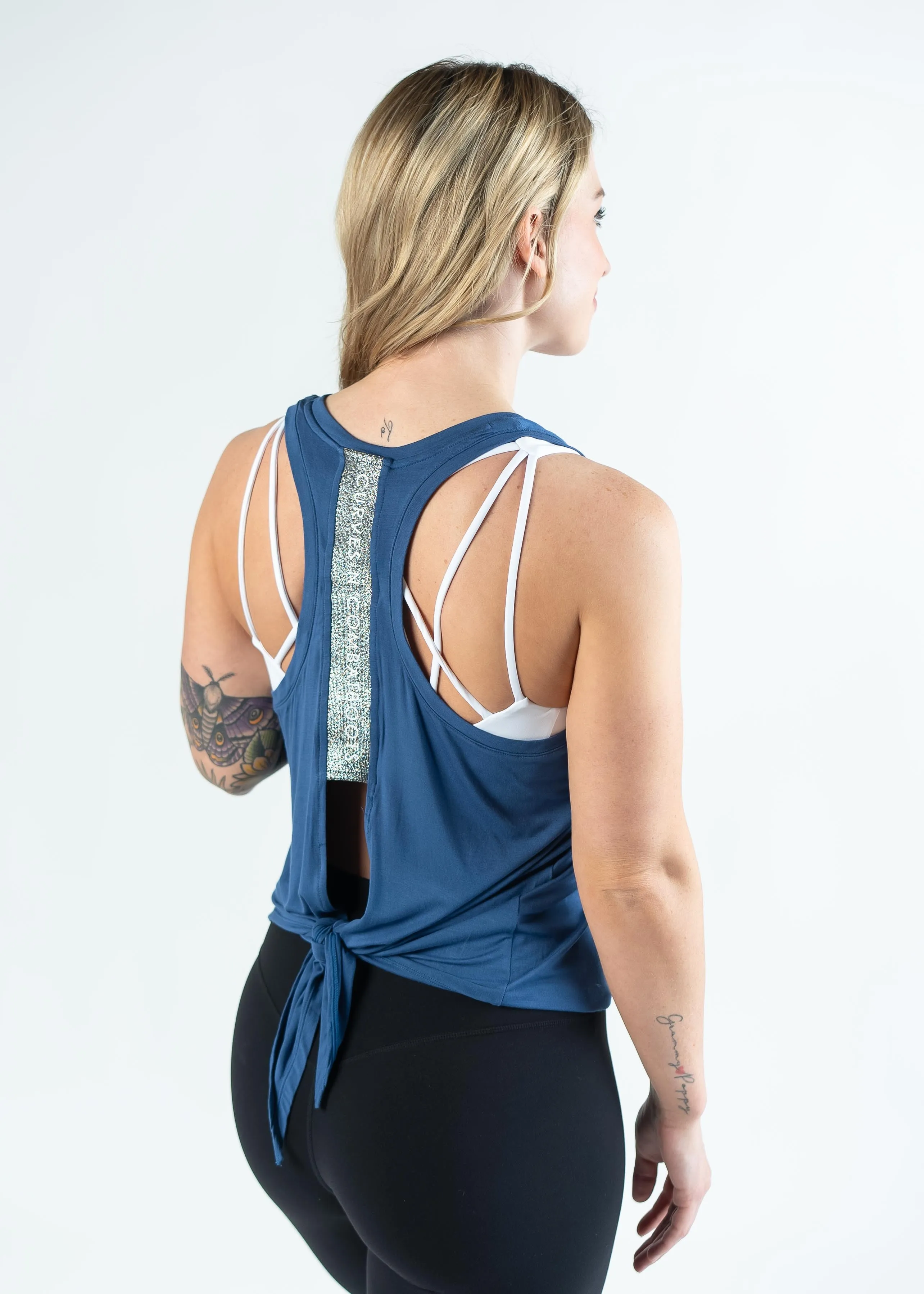 Tie Back Tank Top | Blue