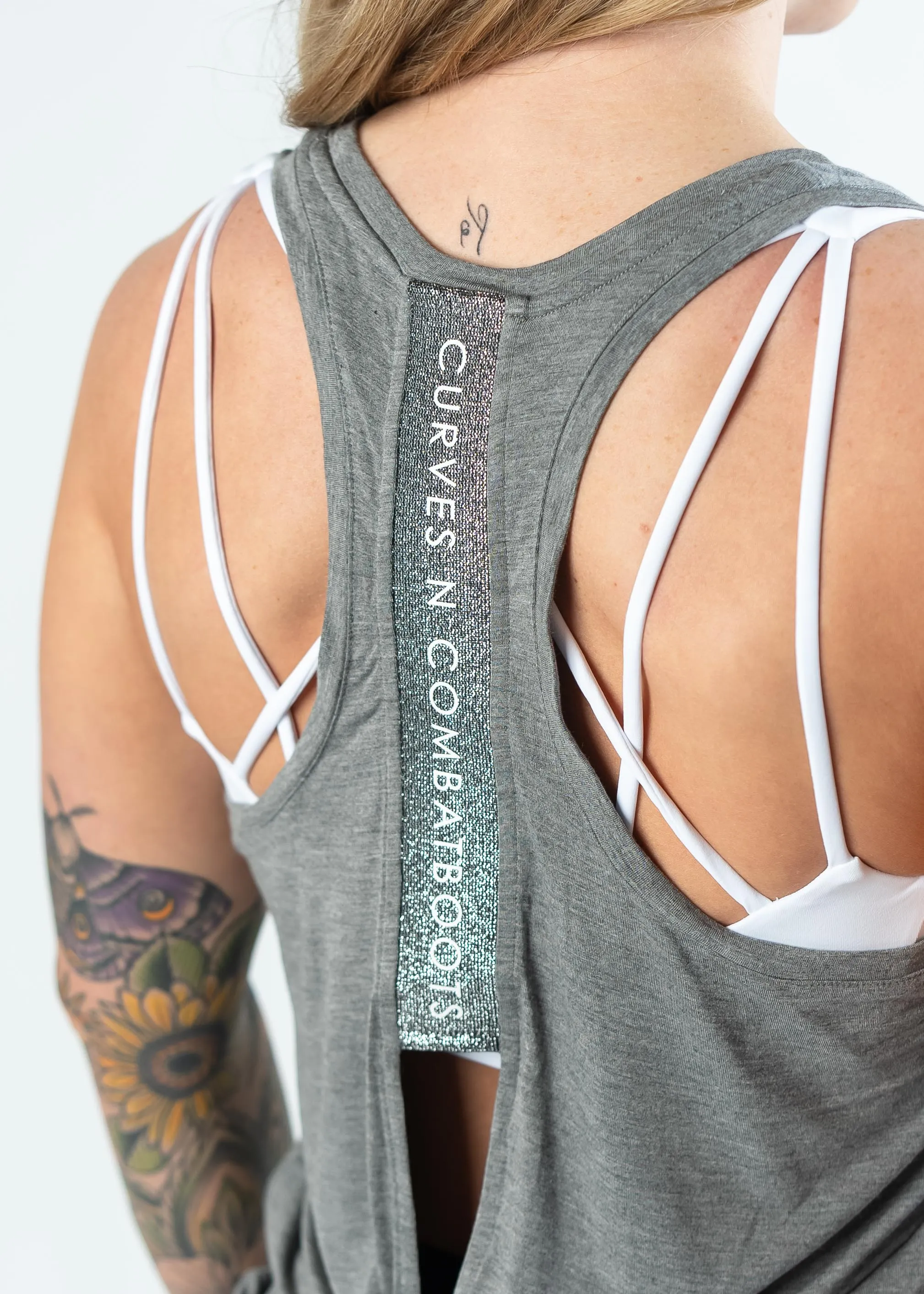 Tie Back Tank Top | Grey