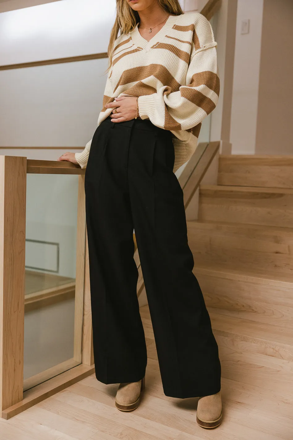 Tobi Wide Leg Pants in Black - FINAL SALE