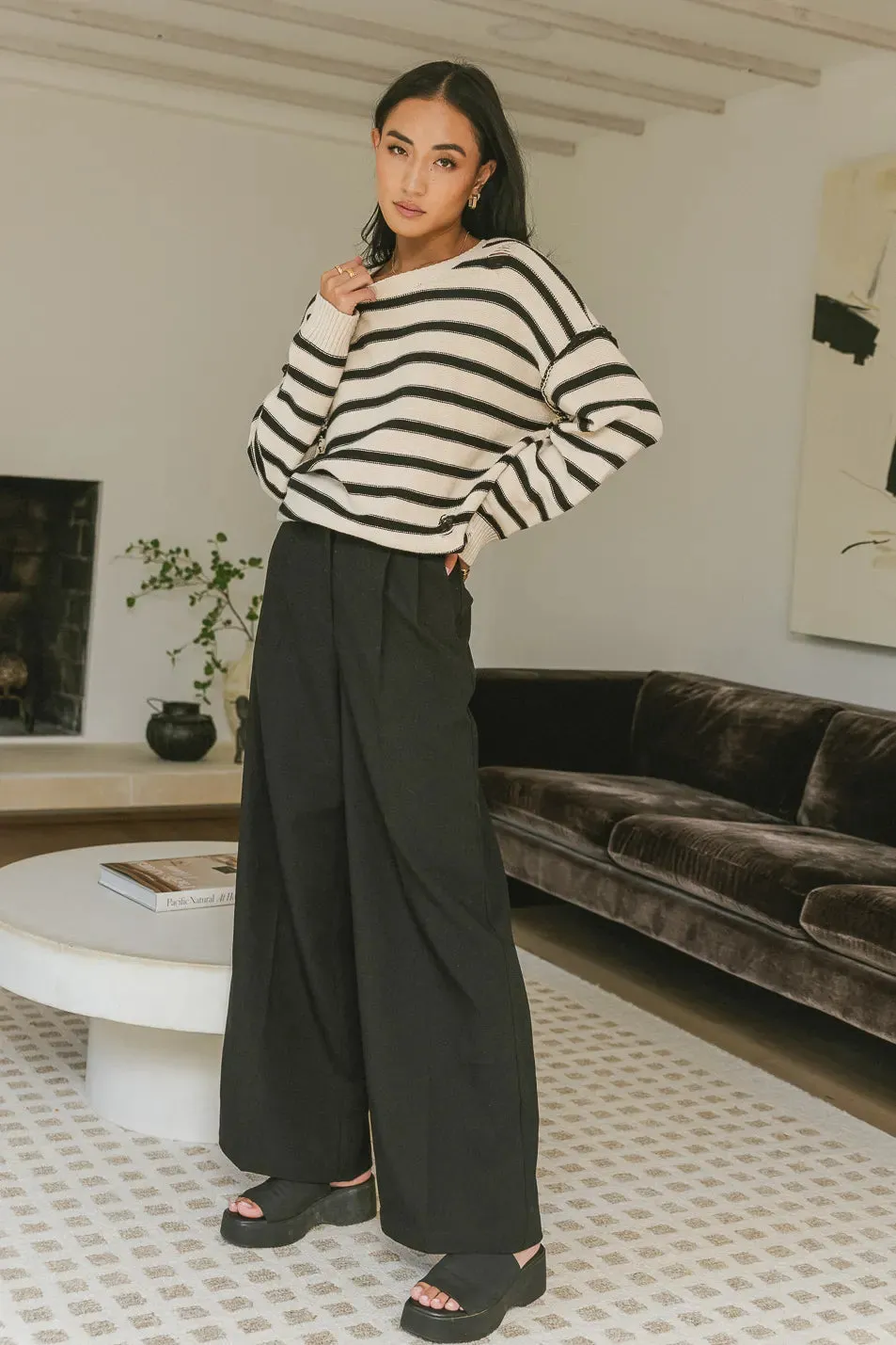 Tobi Wide Leg Pants in Black - FINAL SALE