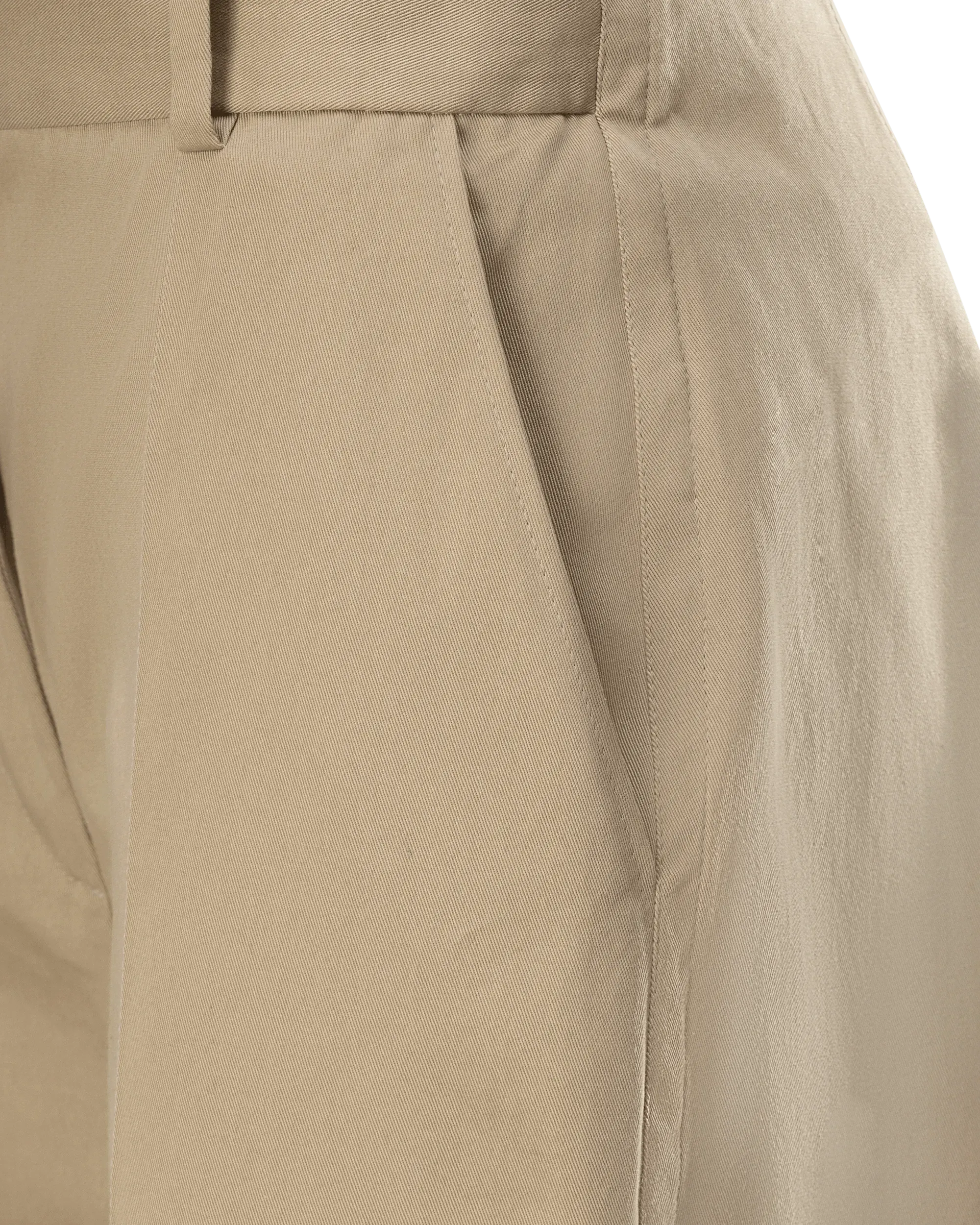 Wide Leg Gabardine Trousers