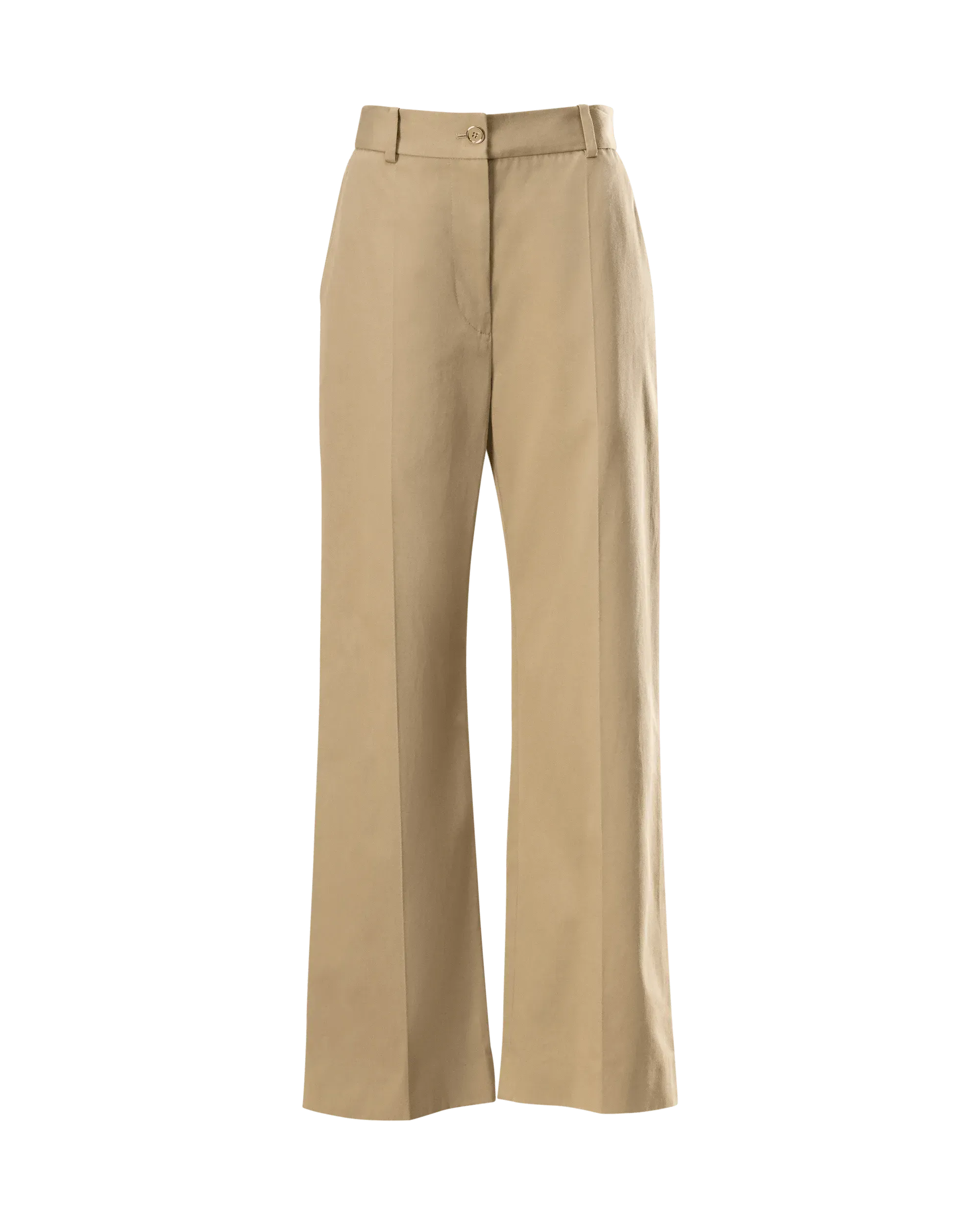 Wide Leg Gabardine Trousers