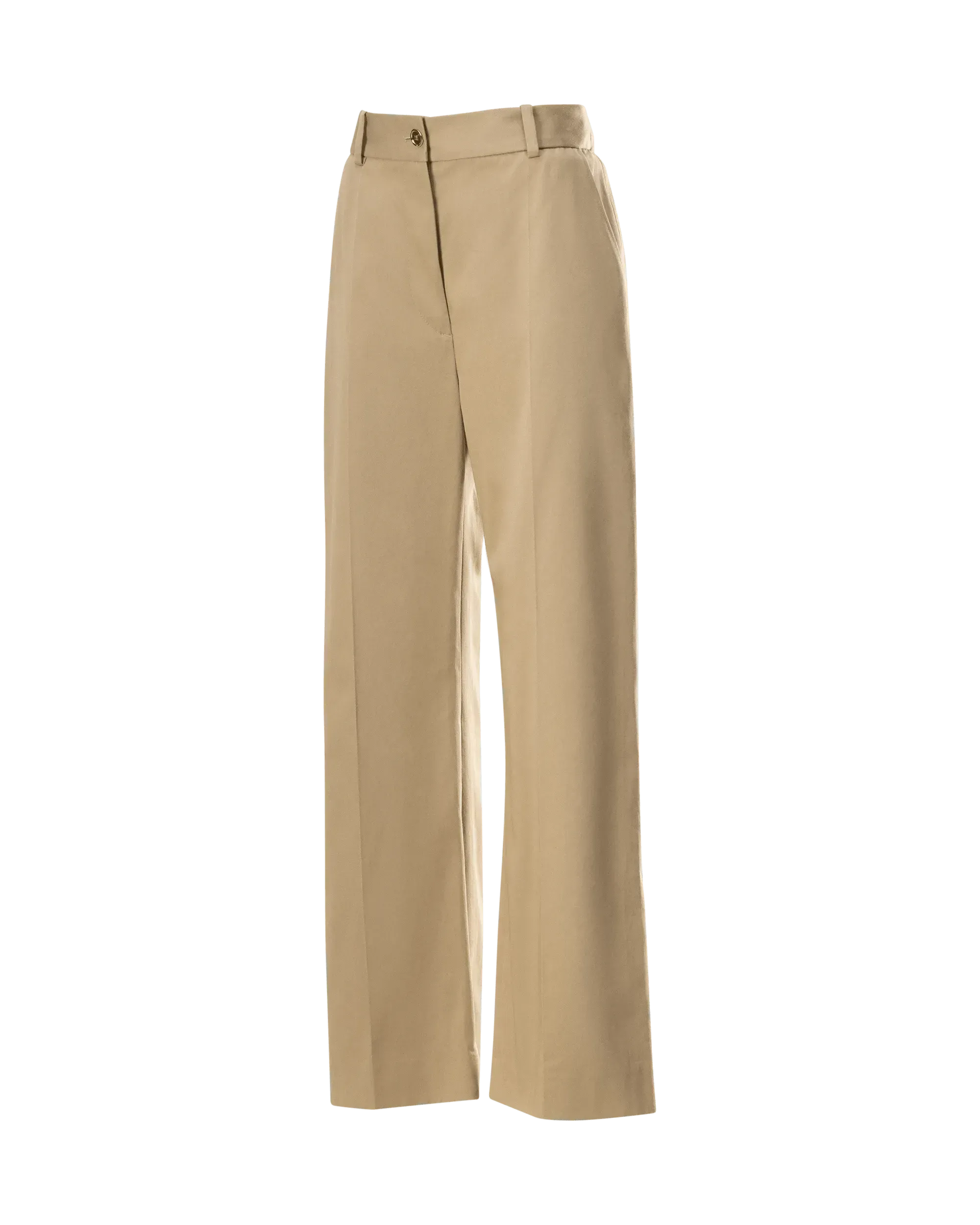 Wide Leg Gabardine Trousers