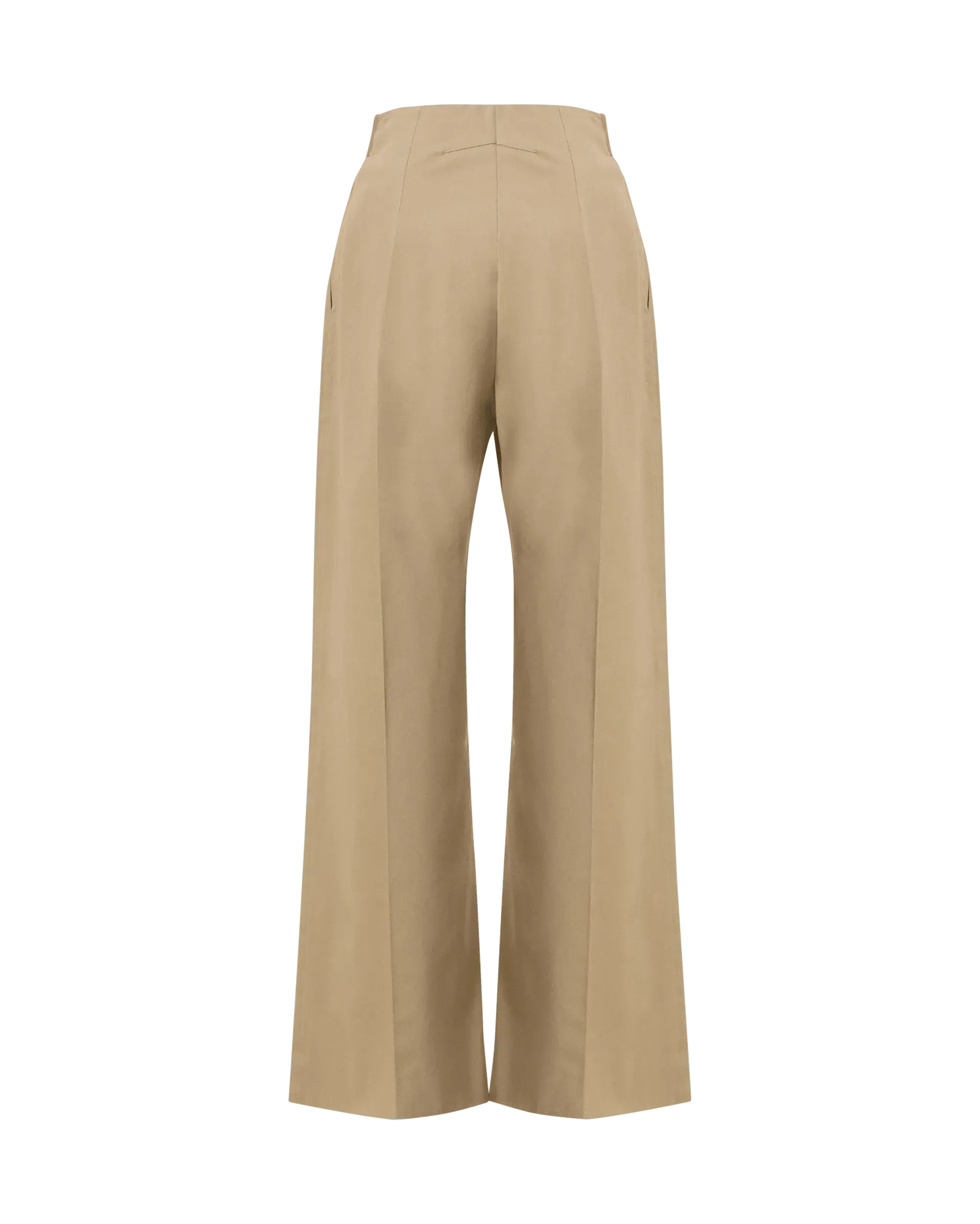 Wide Leg Gabardine Trousers