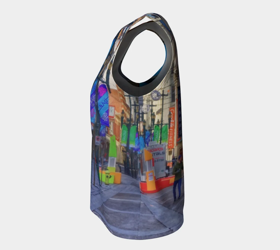 Women's All-Over Loose Regular Tank Top - Downtown Calgary Stephen Avenue