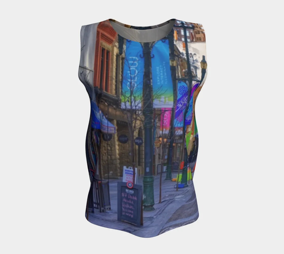 Women's All-Over Loose Regular Tank Top - Downtown Calgary Stephen Avenue