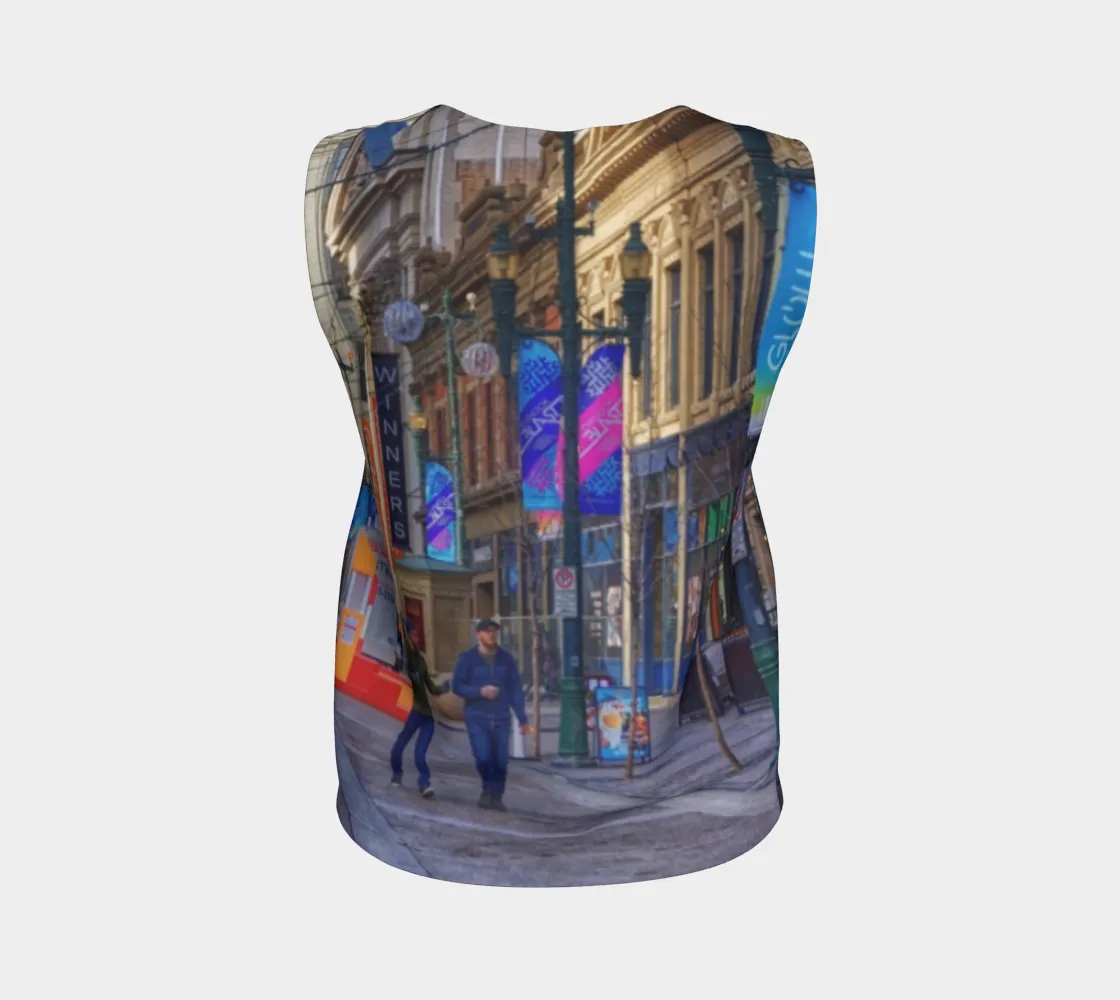 Women's All-Over Loose Regular Tank Top - Downtown Calgary Stephen Avenue