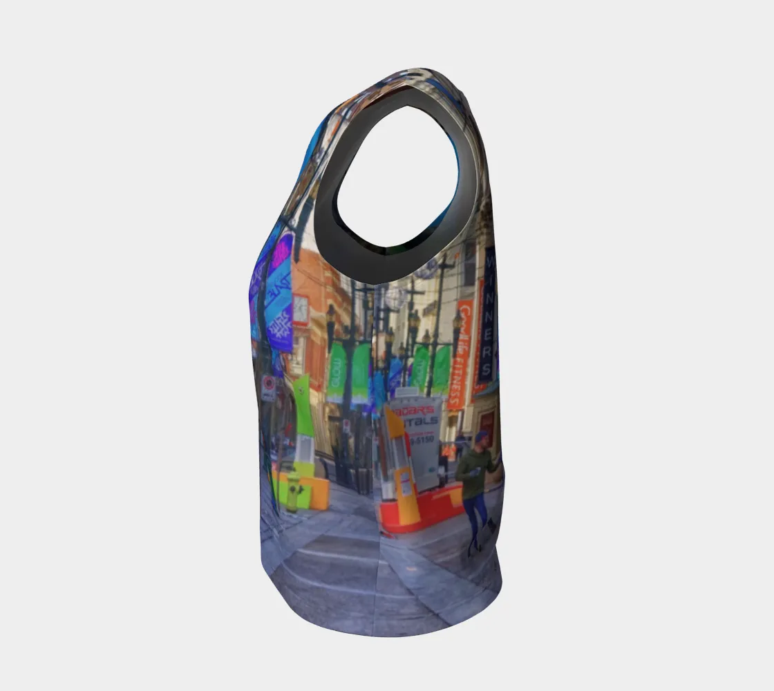 Women's All-Over Loose Regular Tank Top - Downtown Calgary Stephen Avenue