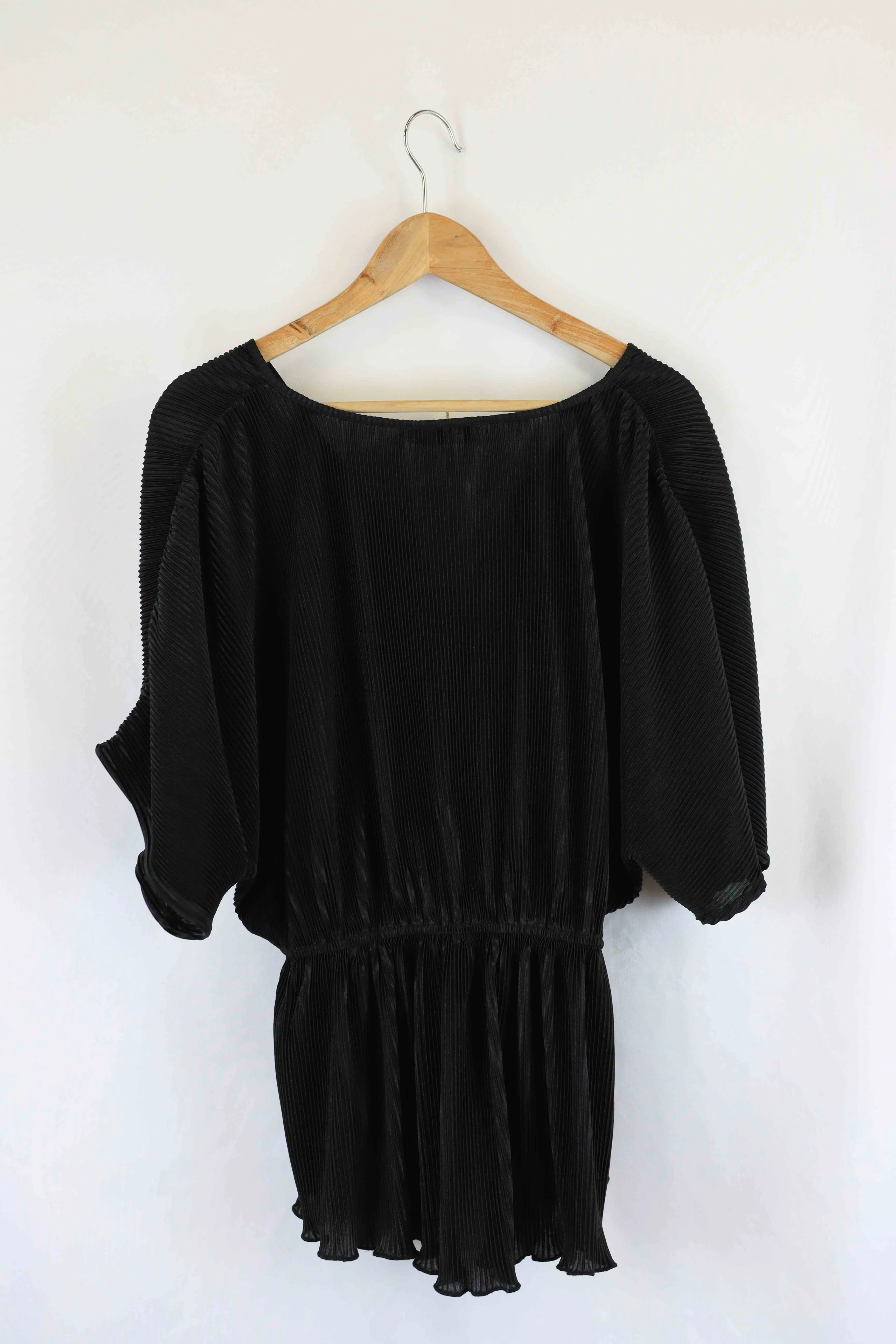 You   All Black Flowy V Neck Top 16